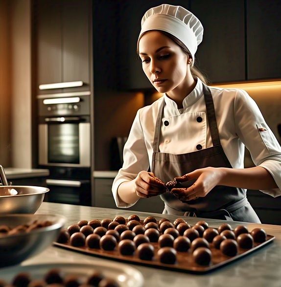 Master chocolatier at work